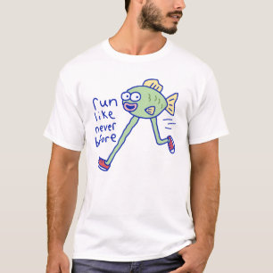 Lustiger Laufender Fisch Mit Beinen T-Shirt