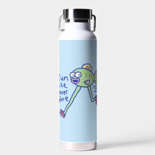 Lustiger Laufender Fisch Mit Beinen Trinkflasche