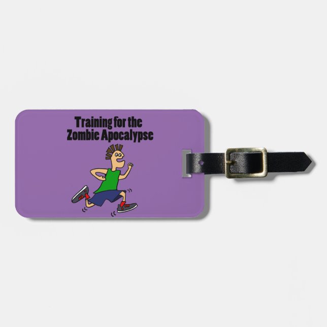 Lustiger laufender Typ-Cartoon Gepäckanhänger (Vorderseite horizontal)