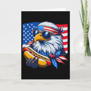 Lustiger Ld Adler Hotdog Amerikanische Flagge 4. J Karte