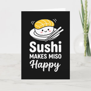 Lustiger Lebensmittel-Liebhaber Japanisches Sushi Karte