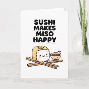 Lustiger Lebensmittel-Liebhaber Japanisches Sushi Karte