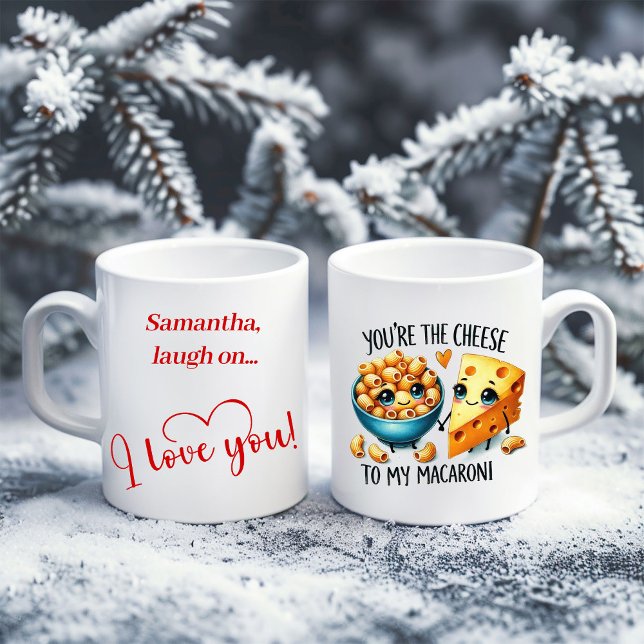 Lustiger Lebensmittel-Valentinsgruß-Becher mit ind Kaffeetasse (Funny Food Valentine Mug Custom Name Love Gift)