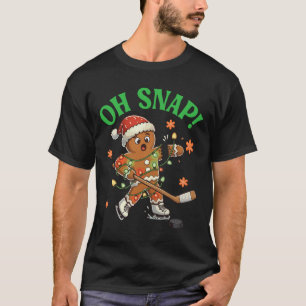 Lustiger Lebkuchen-Eishockey-Weihnachts-Cookie Oh T-Shirt