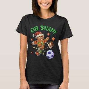 Lustiger Lebkuchen-Fußball-Weihnachtscookie Oh Sna T-Shirt