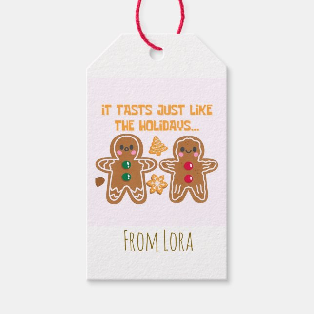 Lustiger Lebkuchen  Geschenkanhänger (Vorderseite)