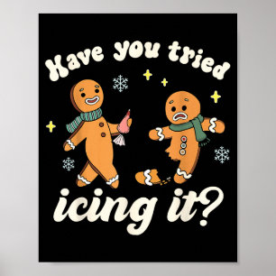 Lustiger Lebkuchen Haben Sie Versucht Ihn Zu Verei Poster