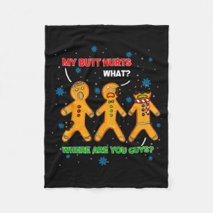 Lustiger Lebkuchen-Keks Mein Hintern Tut Weh Xmas Fleecedecke