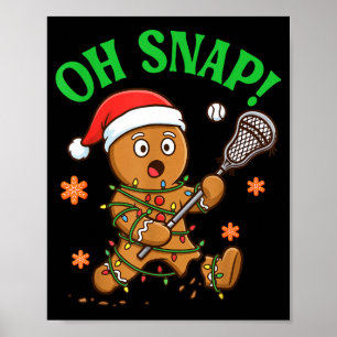 Lustiger Lebkuchen Lacrosse Weihnachtscookie Oh Sn Poster