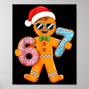 Lustiger Lebkuchen Sechs Sieben 67 Eis Drip Weihna Poster