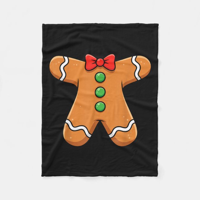 Lustiger Lebkuchen-Weihnachtsplätzchen-Weihnachtsk Fleecedecke (Vorderseite)