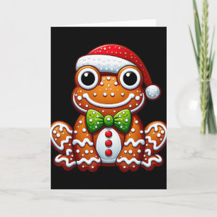 Lustiger Lebkuchenmann Frosch Weihnachten Damen He Karte