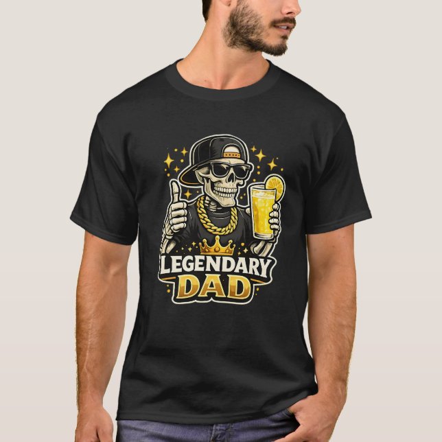 Lustiger Legendärer Vater Limonade Cooler Skelett  T-Shirt (Vorderseite)
