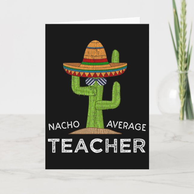 Lustiger Lehrer Danksagungs Humor Funny Nacho Durc Karte (Vorderseite)