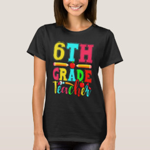 Lustiger Lehrer der 6. Klasse Zurück zur Schule Er T-Shirt
