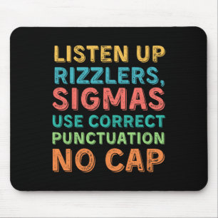 Lustiger Lehrer Englisch Benutze Zeichensetzung - Mousepad