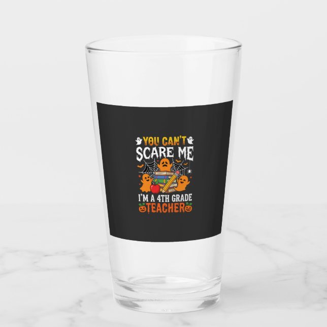 Lustiger Lehrer Halloween-Geist 4. Klasse Glas (Vorderseite)