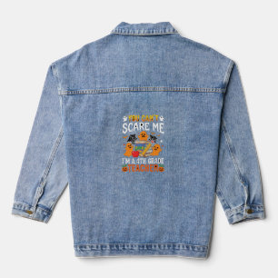 Lustiger Lehrer Halloween-Geist 4. Klasse Jeansjacke