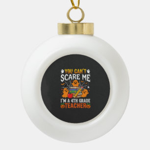 Lustiger Lehrer Halloween-Geist 4. Klasse Keramik Kugel-Ornament