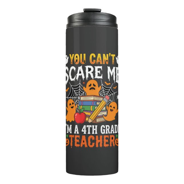 Lustiger Lehrer Halloween-Geist 4. Klasse Thermosbecher (Vorderseite)