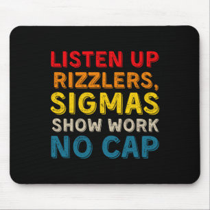 Lustiger Lehrer Mathe-Show-Arbeit - Hör gut zu, Ri Mousepad