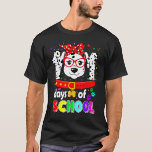 Lustiger Lehrer Schul Kind Hund Dalmatiner 101 Tag T-Shirt