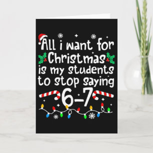 Lustiger Lehrer Weihnachten Schüler sagen 6-7 67 S Karte