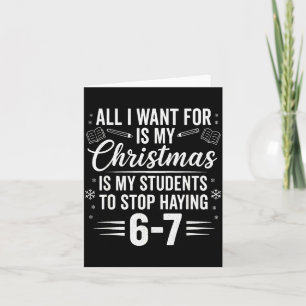 Lustiger Lehrer Weihnachten Schüler sagen 6-7 67 S Karte
