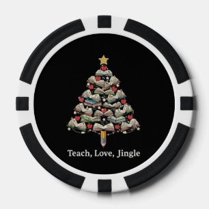 Lustiger Lehrer Weihnachten Teach Love Jingle Bu Pokerchips