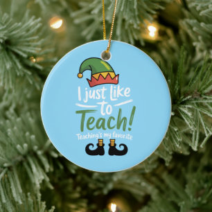 Lustiger Lehrer Weihnachten Unterrichten ist mein  Keramik Ornament