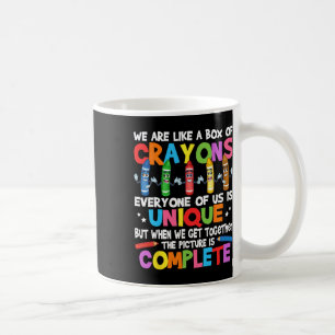 Lustiger Lehrer Wir sind wie eine Schachtel Buntst Kaffeetasse