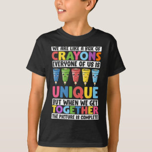 Lustiger Lehrer Wir sind wie eine Schachtel Buntst T-Shirt