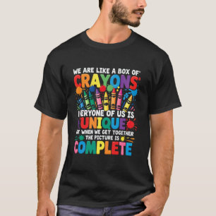 Lustiger Lehrer Wir Sind Wie Eine Schachtel Buntst T-Shirt