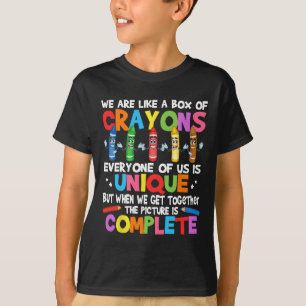 Lustiger Lehrer Wir sind wie eine Schachtel Buntst T-Shirt