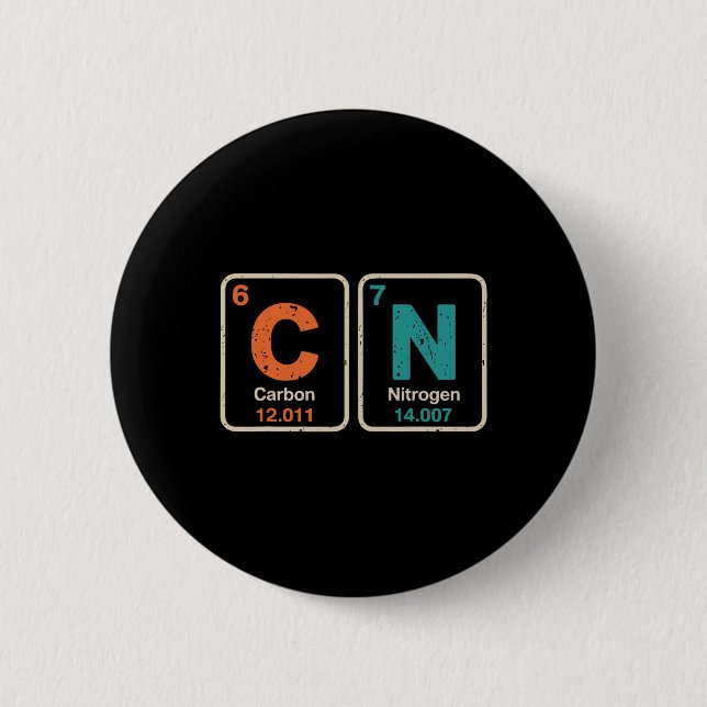 Lustiger Lehrer Wissenschaft Periodensystem Retro  Button (Vorderseite)