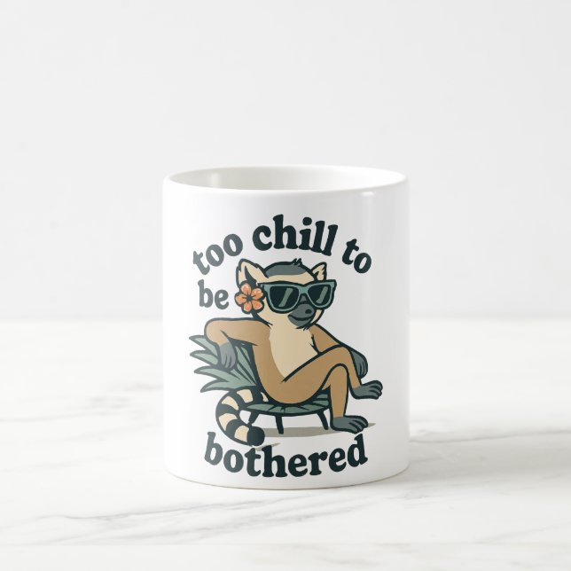 Lustiger Lemur Zu Chilliert Um Sich Zu Ärgern Mada Kaffeetasse (Mittel)