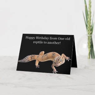 Lustiger Leopard-Gecko-Geburtstag Karte