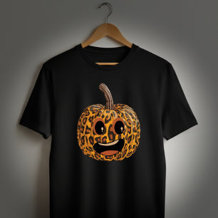 Lustiger Leopard-Kürbis Tri-Blend Shirt