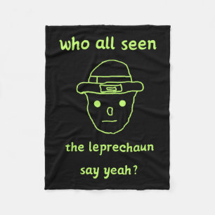 Lustiger Leprechaun Amateur-Sketch-Meme Irischer S Fleecedecke