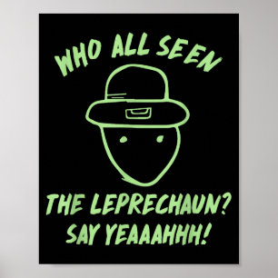 Lustiger Leprechaun Amateur-Sketch-Meme Irischer S Poster