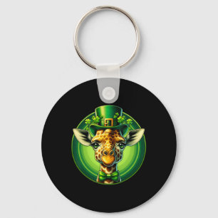 Lustiger Leprechaun-Giraffe St. Patricks Tag Kinde Schlüsselanhänger