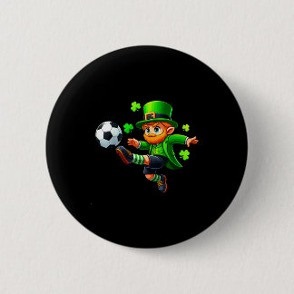Lustiger Leprechaun Irischer Fußball St. Patrick M Button