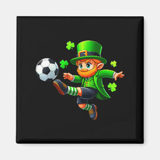 Lustiger Leprechaun Irischer Fußball St. Patrick M Magnet