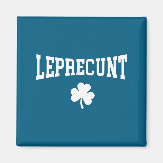 Lustiger Leprechaun irischer St. Patricks Tag Sham Magnet (Vorne)