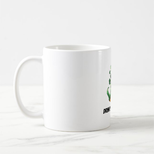 Lustiger Leprechaun Kaffeetasse (Links)