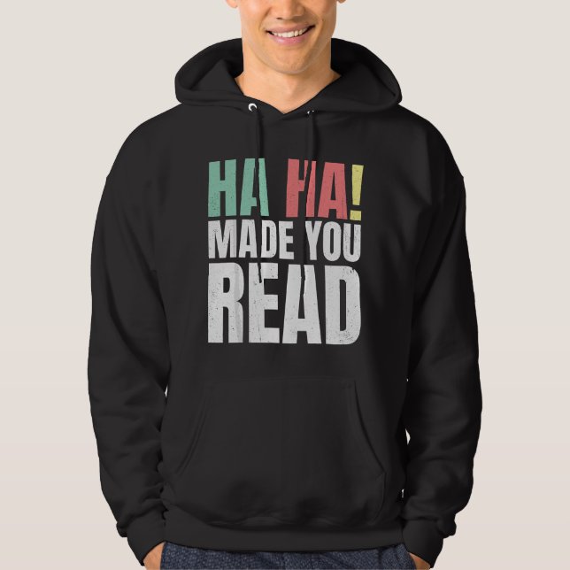 Lustiger Leselhrer  Hoodie (Vorderseite)