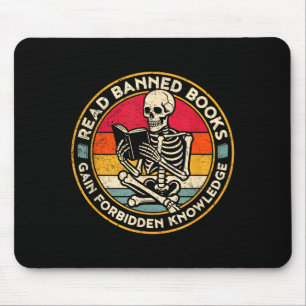 Lustiger Lesestoff Verbotene Bücher Retro Buchlieb Mousepad