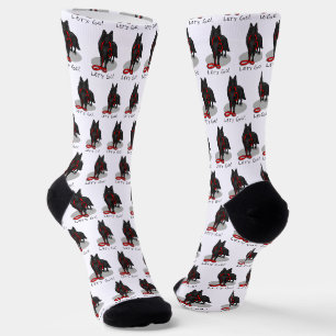 Lustiger Let's Go! Belgischer Schäferhund (schwarz Socken