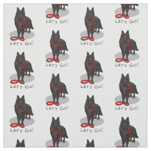 Lustiger Let's Go! Belgischer Schäferhund (schwarz Stoff