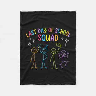 Lustiger letzter Schultag Squad Fleecedecke